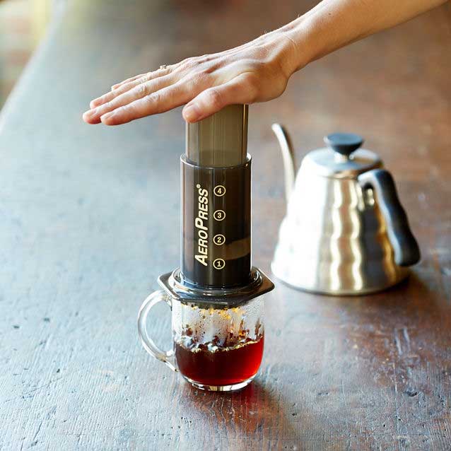 The AeroPress Coffee Maker, one of my essential travel products!