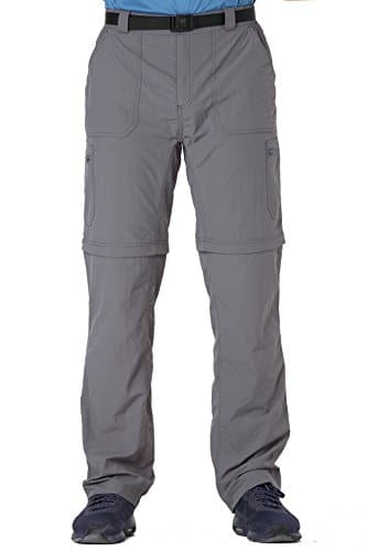 Trailside Supply Co. Men's Quick-Dry Convertible Nylon Trail Pants with Belt 84